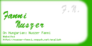 fanni nuszer business card